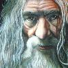 "Gandalf" Acrylic on canvas 18" x 36"